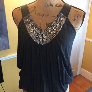 Black Embellished Tank